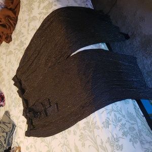 Torrid Size 4 Gold & Silver Pinstripe Bag Pants